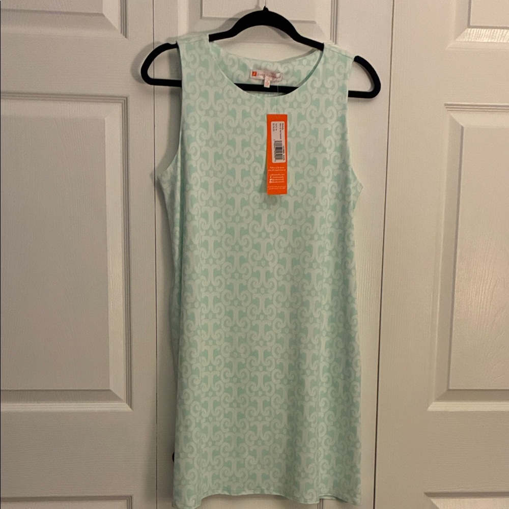 Jude Connally Light Green Patterned Mini Dress